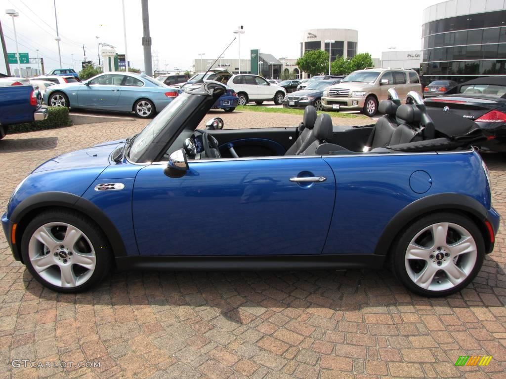 2006 Cooper S Convertible - Hyper Blue Metallic / Black/Panther Black photo #10