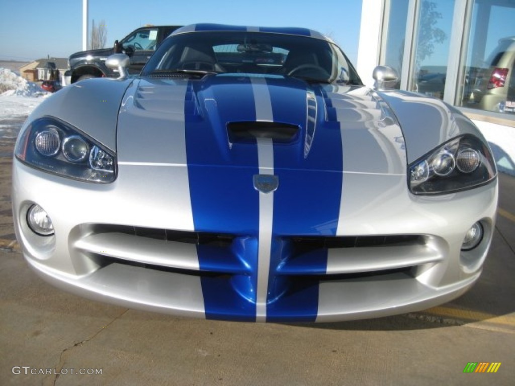 2010 Viper SRT10 Coupe - Bright Silver Metallic / Black photo #13