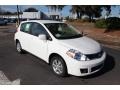 2012 Fresh Powder White Nissan Versa 1.8 S Hatchback  photo #1