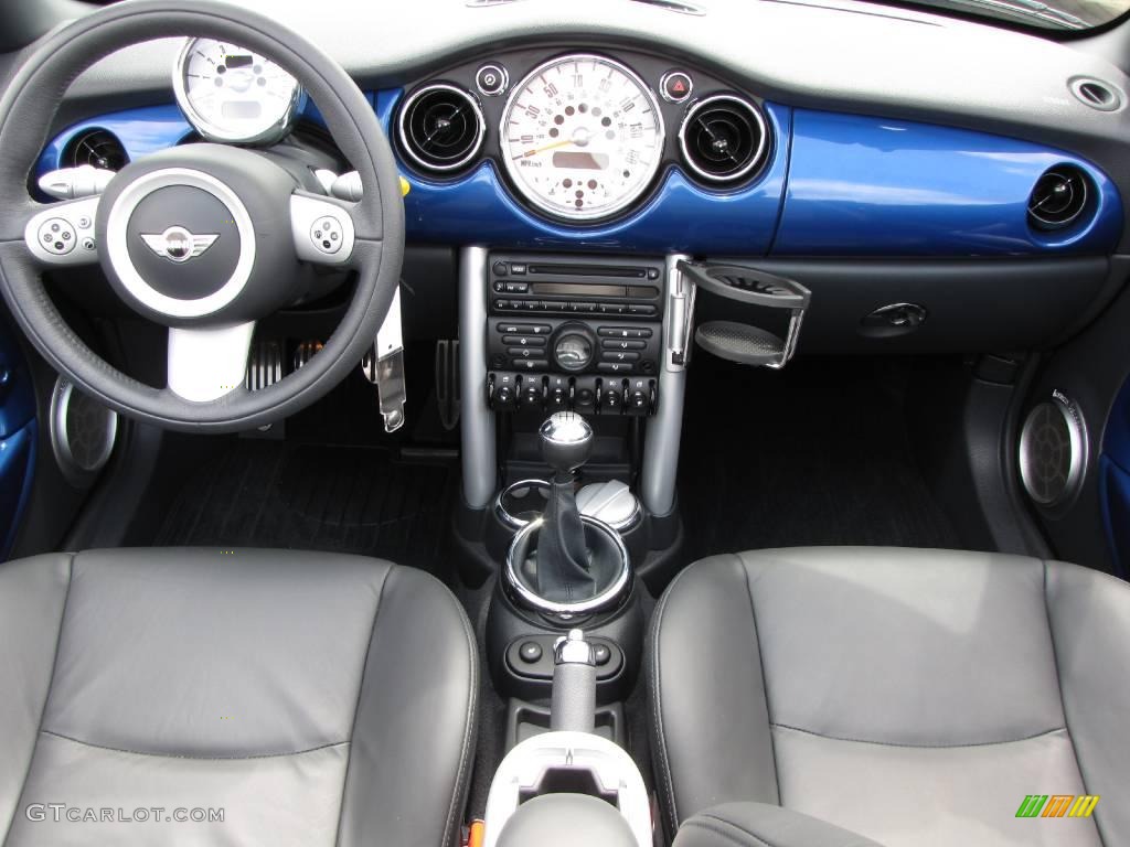 2006 Cooper S Convertible - Hyper Blue Metallic / Black/Panther Black photo #20