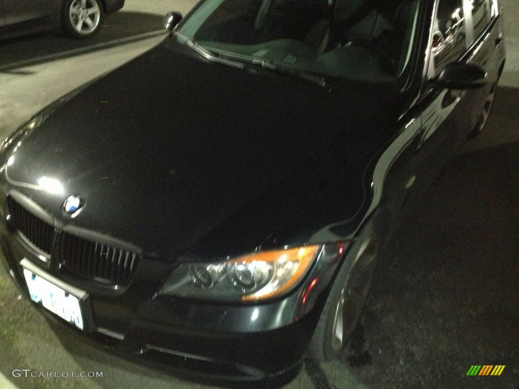 2008 3 Series 335i Sedan - Black Sapphire Metallic / Black photo #1