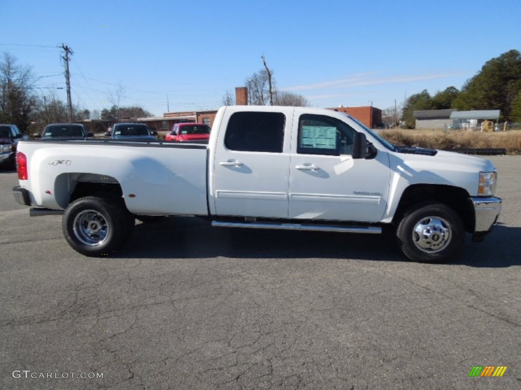 Summit White 2013 Chevrolet Silverado 3500HD LTZ Crew Cab 4x4 Dually Exterior Photo #75504155