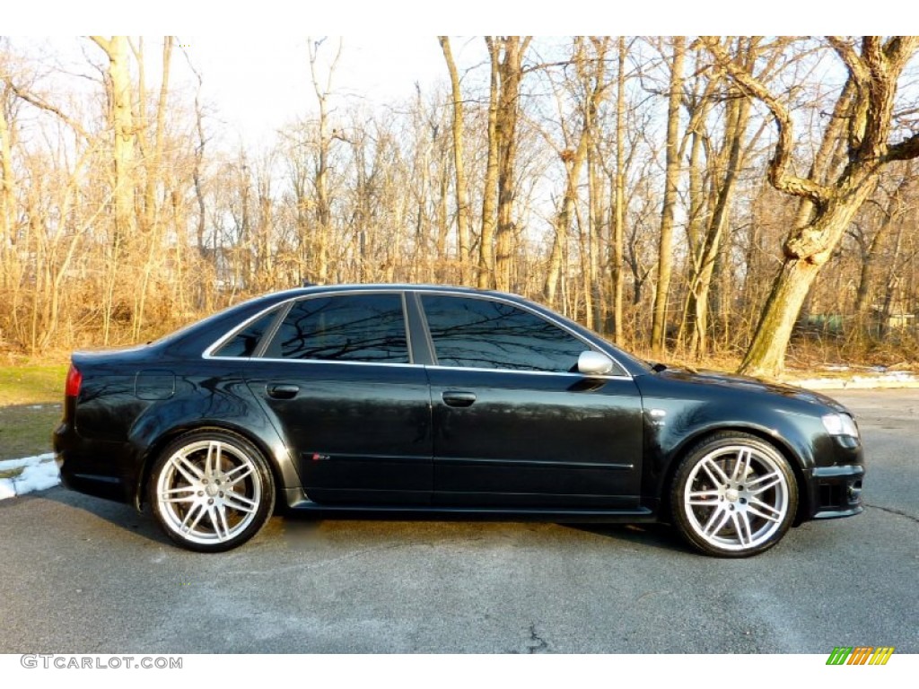 Phantom Black Pearl Effect 2007 Audi RS4 4.2 quattro Sedan Exterior Photo #75505193