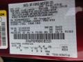 RR: Ruby Red Metallic 2013 Ford Fusion Titanium AWD Color Code