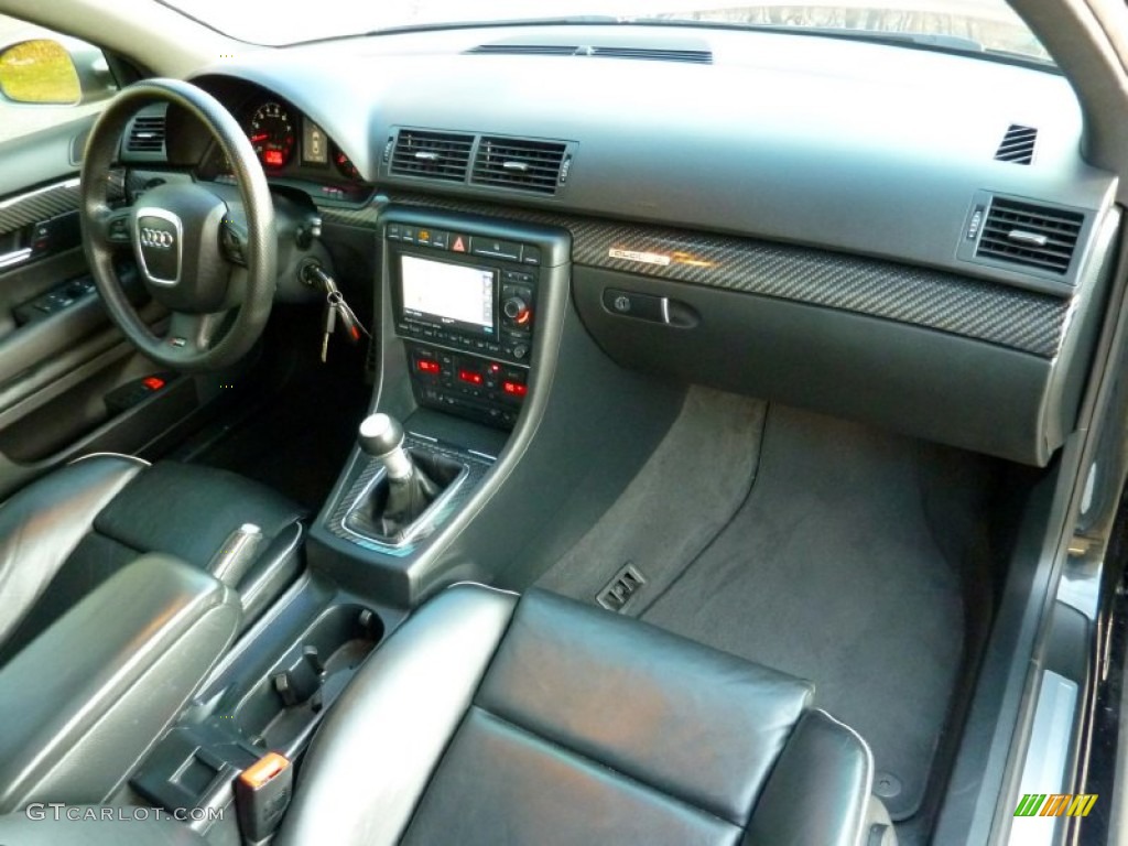 2007 Audi RS4 4.2 quattro Sedan Black Dashboard Photo #75505493