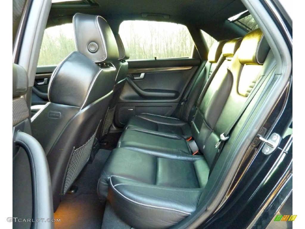 Black Interior 2007 Audi RS4 4.2 quattro Sedan Photo #75505525