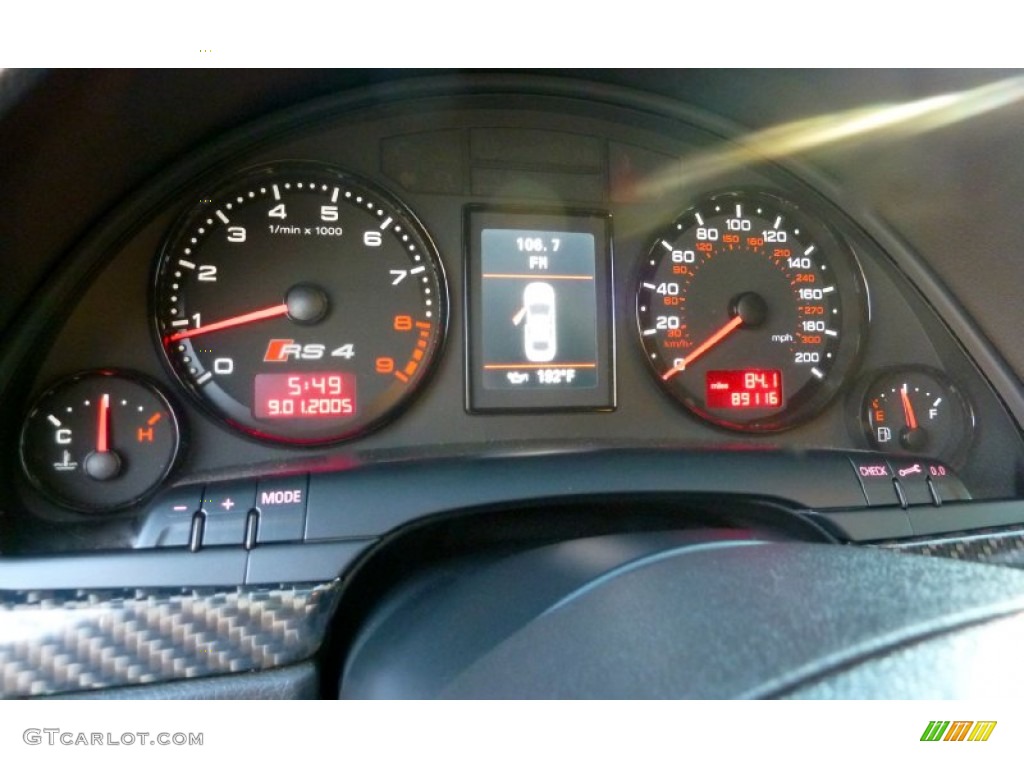 2007 Audi RS4 4.2 quattro Sedan Gauges Photo #75505690