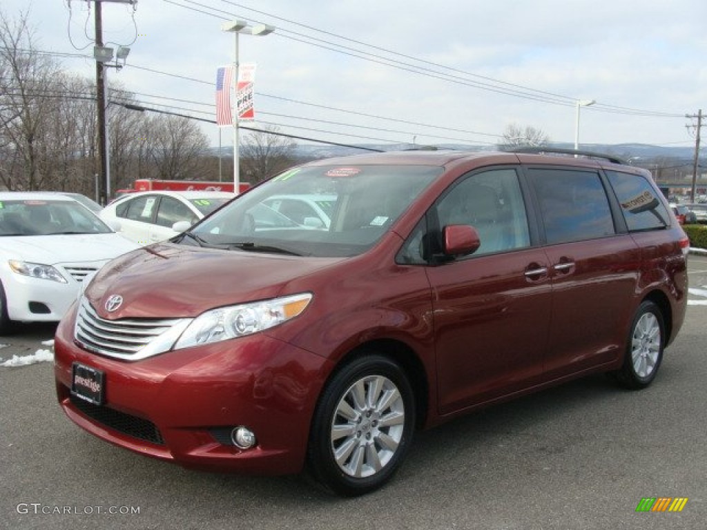 2011 Sienna Limited AWD - Salsa Red Pearl / Bisque photo #3