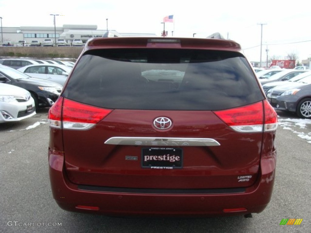2011 Sienna Limited AWD - Salsa Red Pearl / Bisque photo #5
