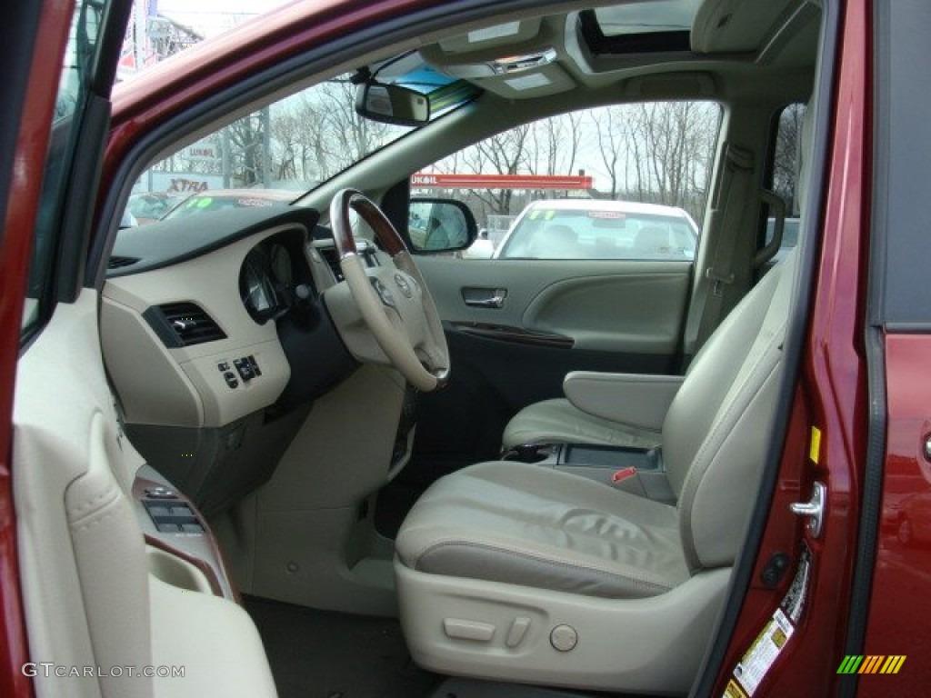 2011 Sienna Limited AWD - Salsa Red Pearl / Bisque photo #7