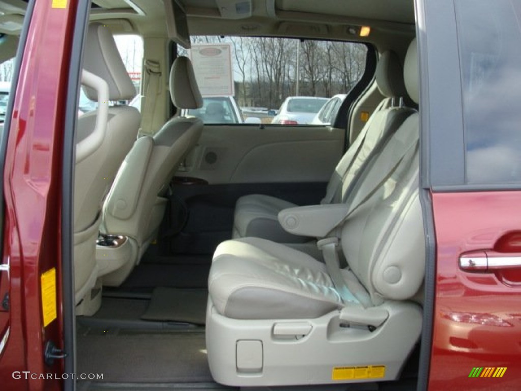 2011 Sienna Limited AWD - Salsa Red Pearl / Bisque photo #13
