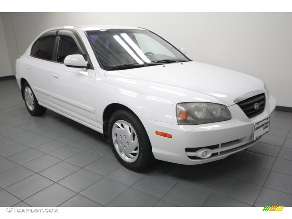 2006 Elantra GLS Sedan - Nordic White / Gray photo #1
