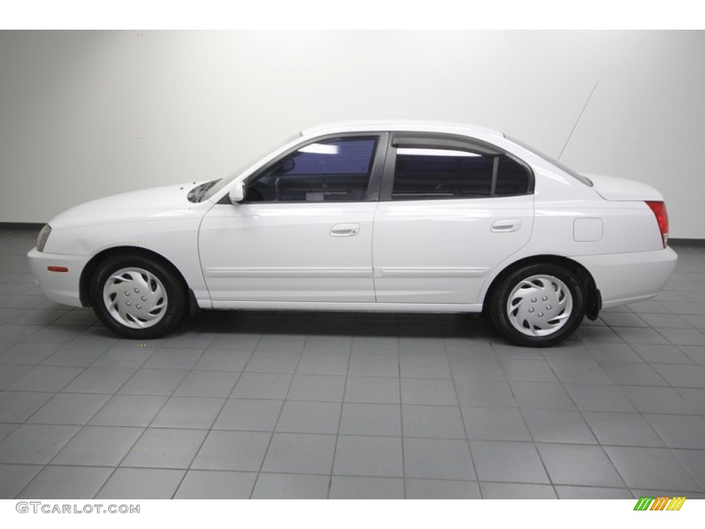 2006 Elantra GLS Sedan - Nordic White / Gray photo #2