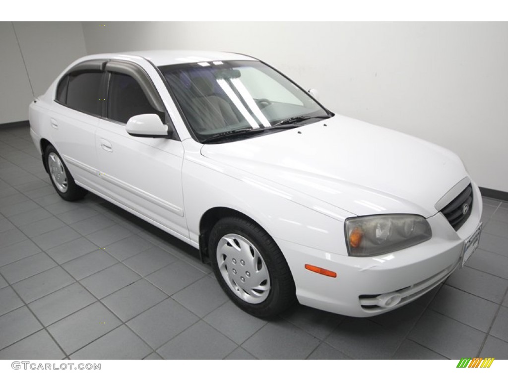 2006 Elantra GLS Sedan - Nordic White / Gray photo #8