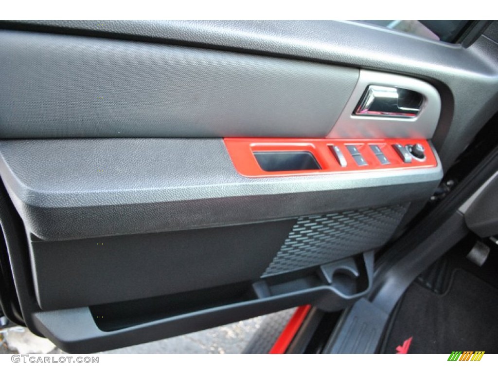 2008 Ford Expedition Funkmaster Flex Limited 4x4 Charcoal Black/Red Door Panel Photo #75513995