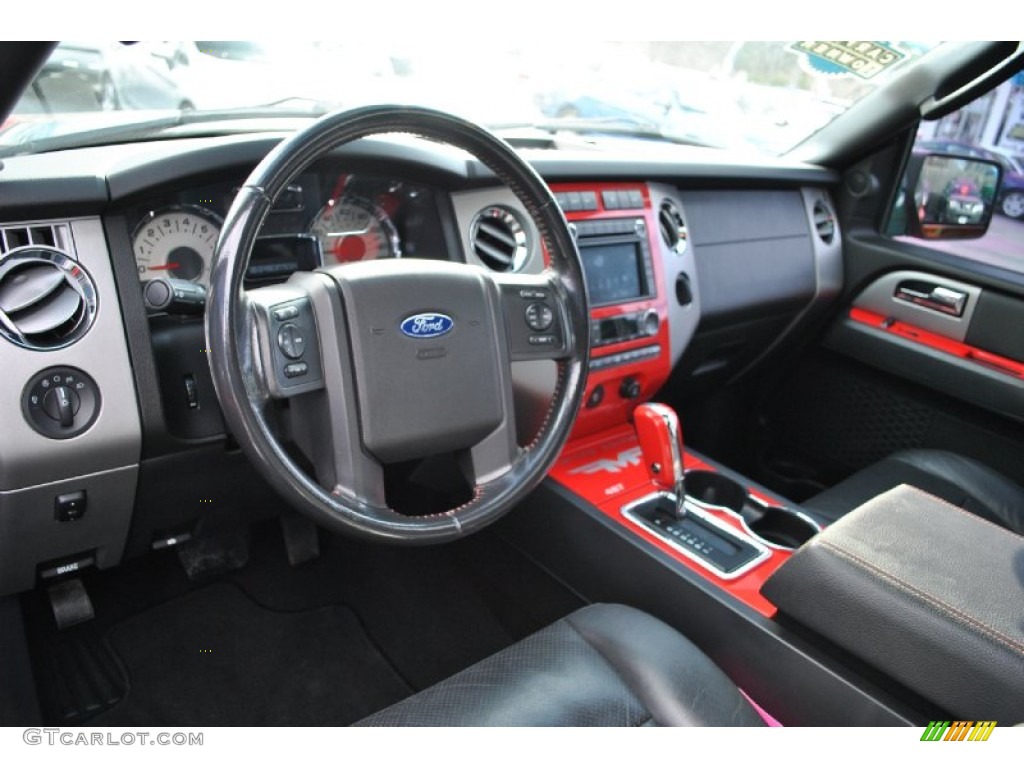 2008 Ford Expedition Funkmaster Flex Limited 4x4 Charcoal Black/Red Dashboard Photo #75514026