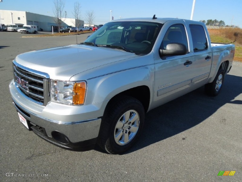2013 Sierra 1500 SLE Crew Cab 4x4 - Quicksilver Metallic / Ebony photo #1