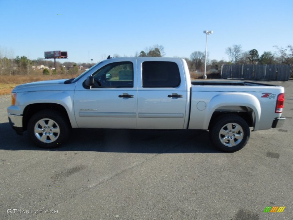 2013 Sierra 1500 SLE Crew Cab 4x4 - Quicksilver Metallic / Ebony photo #3