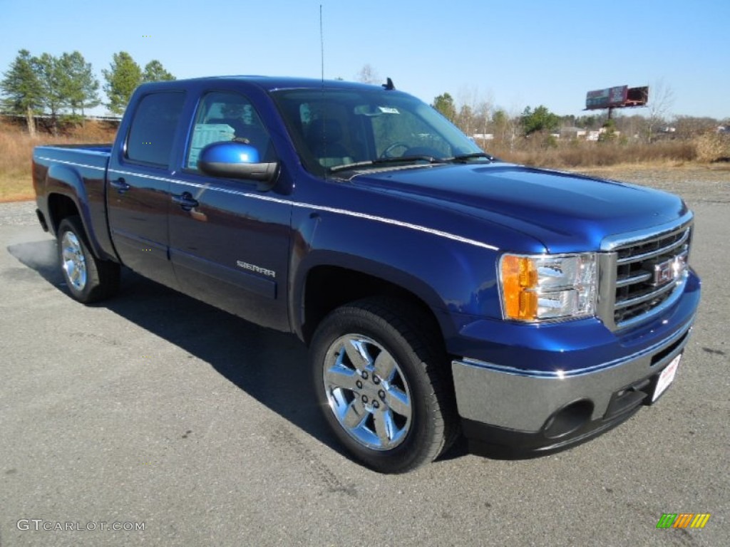 Heritage Blue Metallic 2013 GMC Sierra 1500 SLT Crew Cab Exterior Photo #75516260