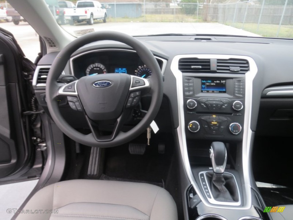 2013 Ford Fusion S Earth Gray Dashboard Photo #75518204
