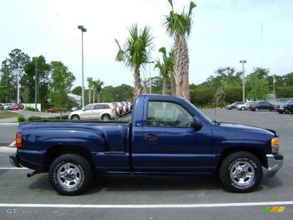 2000 Sierra 1500 SL Regular Cab - Indigo Blue Metallic / Oak photo #8