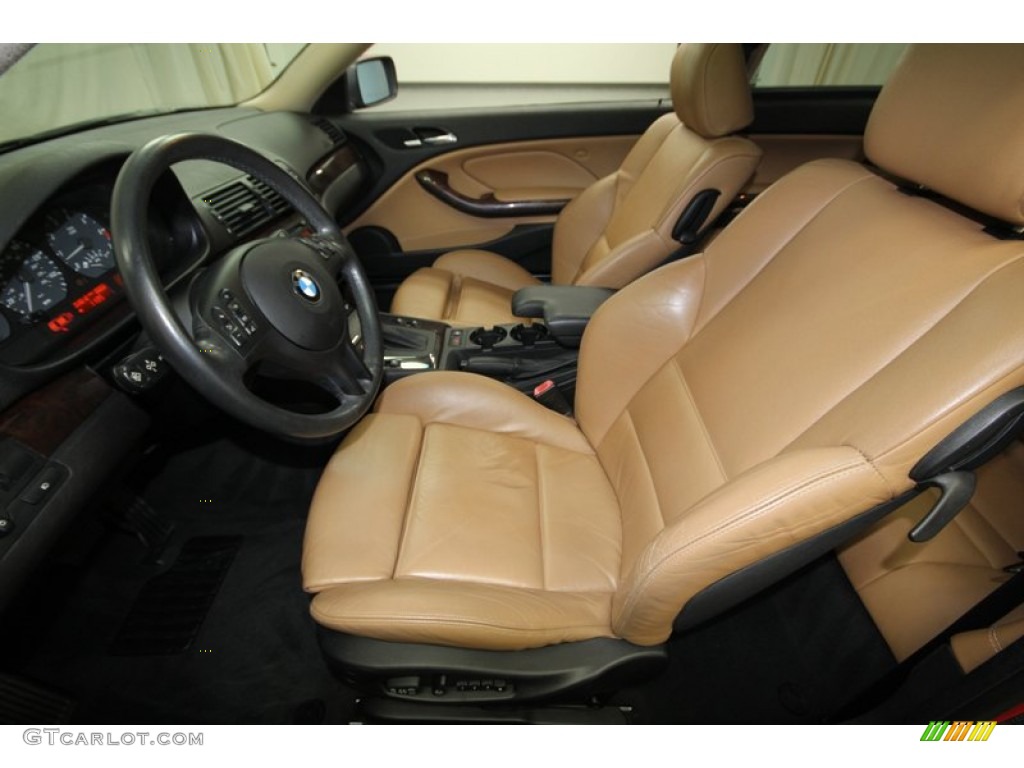 2002 3 Series 325i Coupe - Electric Red / Natural Brown photo #3