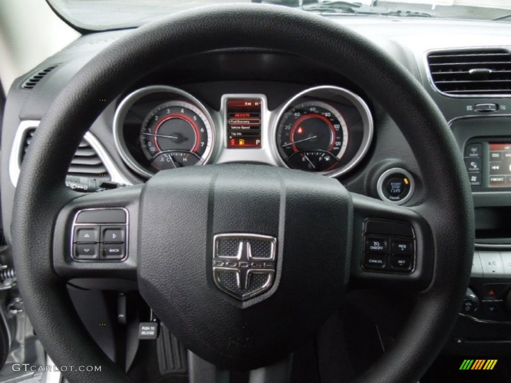 2013 Dodge Journey SXT Black Steering Wheel Photo #75518789