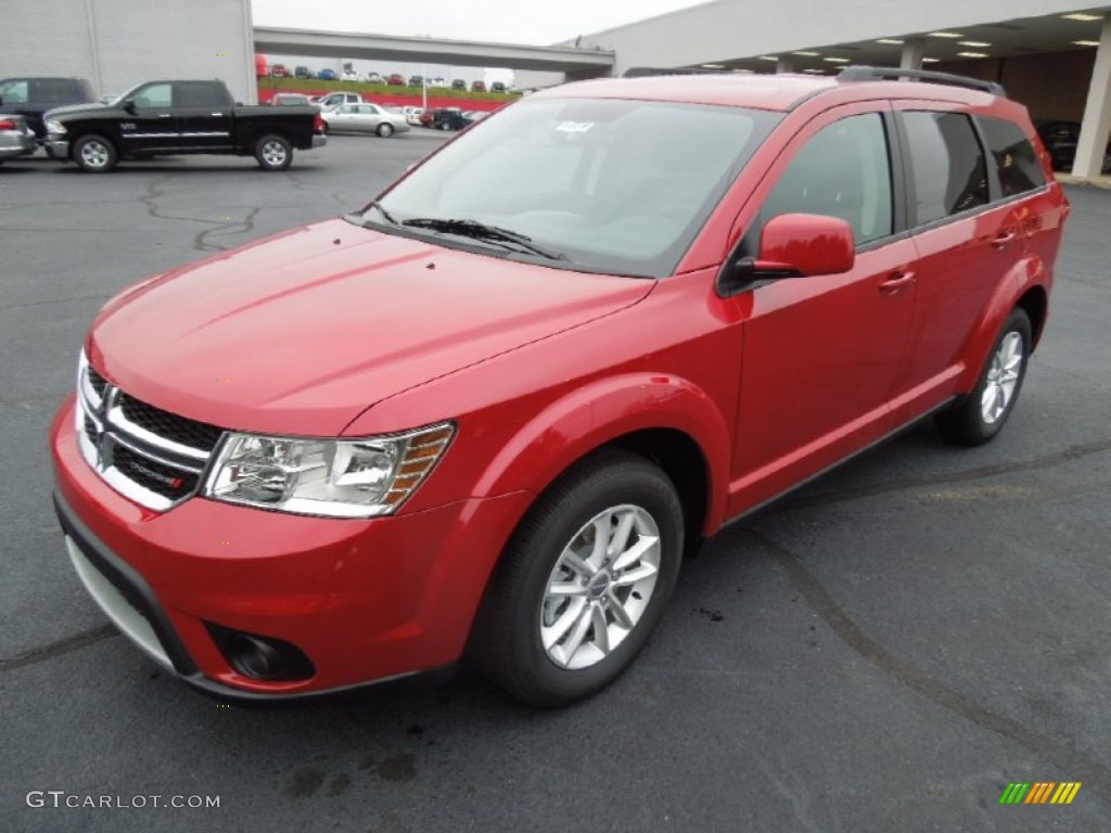 Brilliant Red Tri-Coat Pearl 2013 Dodge Journey SXT Exterior Photo #75519190