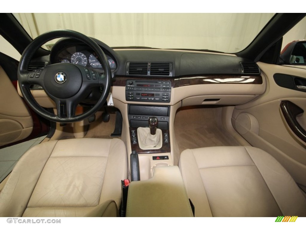 2001 BMW 3 Series 325i Convertible Beige Dashboard Photo #75519192