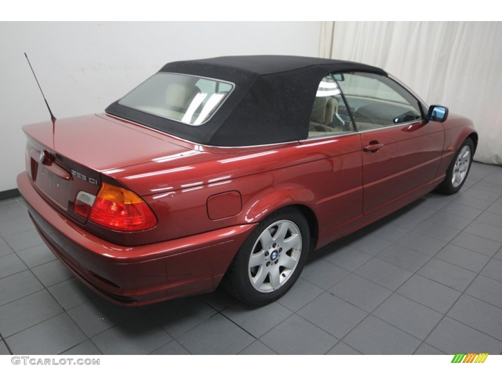2001 3 Series 325i Convertible - Siena Red Metallic / Beige photo #12