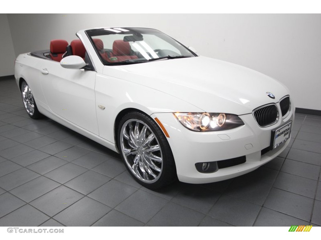 2008 3 Series 328i Convertible - Alpine White / Coral Red/Black photo #1