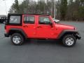 2013 Rock Lobster Red Jeep Wrangler Unlimited Sport 4x4  photo #6