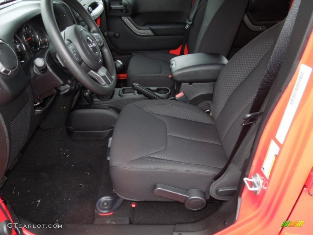 Black Interior 2013 Jeep Wrangler Unlimited Sport 4x4 Photo #75520040