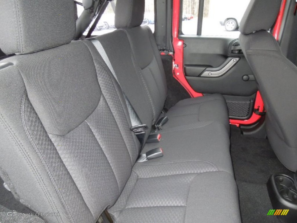 2013 Jeep Wrangler Unlimited Sport 4x4 Rear Seat Photo #75520103