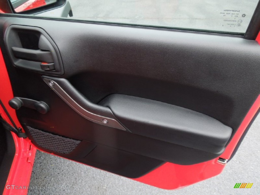 2013 Jeep Wrangler Unlimited Sport 4x4 Black Door Panel Photo #75520115