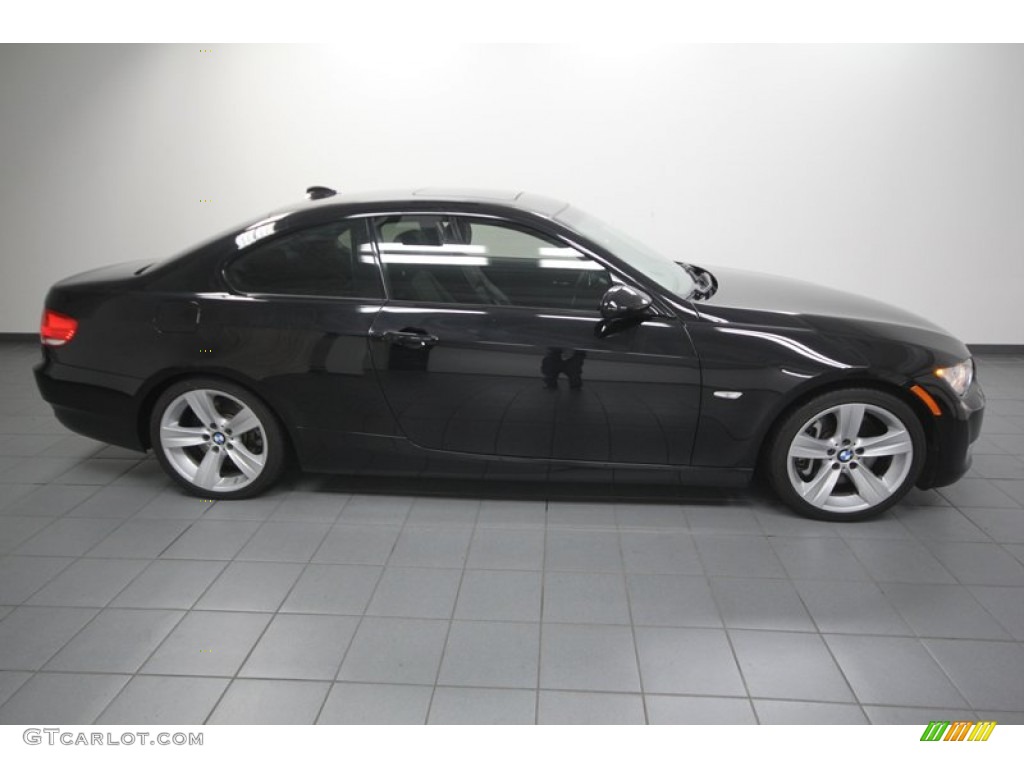 2009 3 Series 335i Coupe - Black Sapphire Metallic / Black photo #7