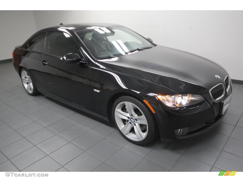 2009 3 Series 335i Coupe - Black Sapphire Metallic / Black photo #8