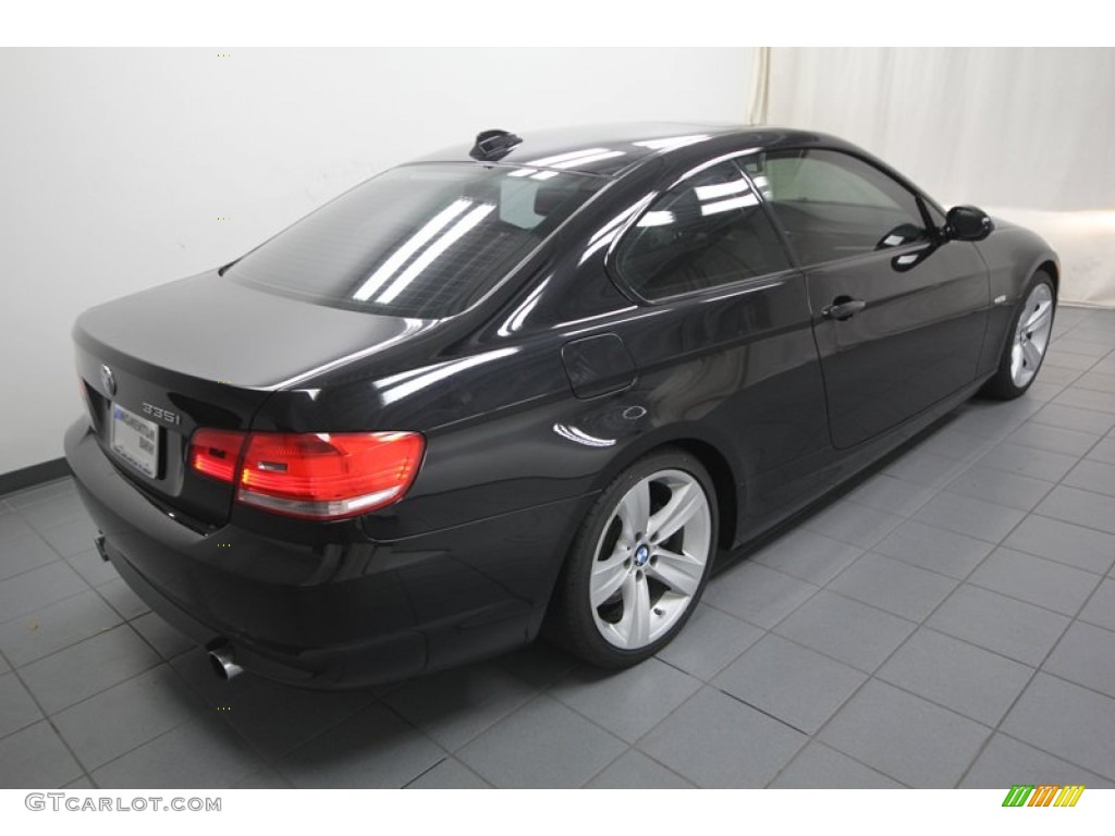 2009 3 Series 335i Coupe - Black Sapphire Metallic / Black photo #10