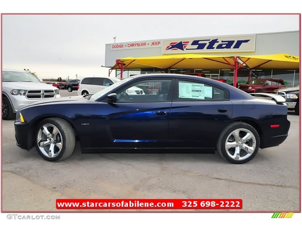 2013 Charger R/T - Jazz Blue / Black photo #3