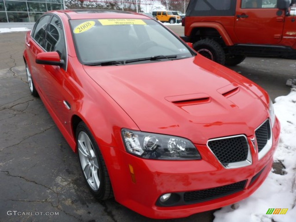 2008 G8 GT - Liquid Red / Onyx/Red photo #7