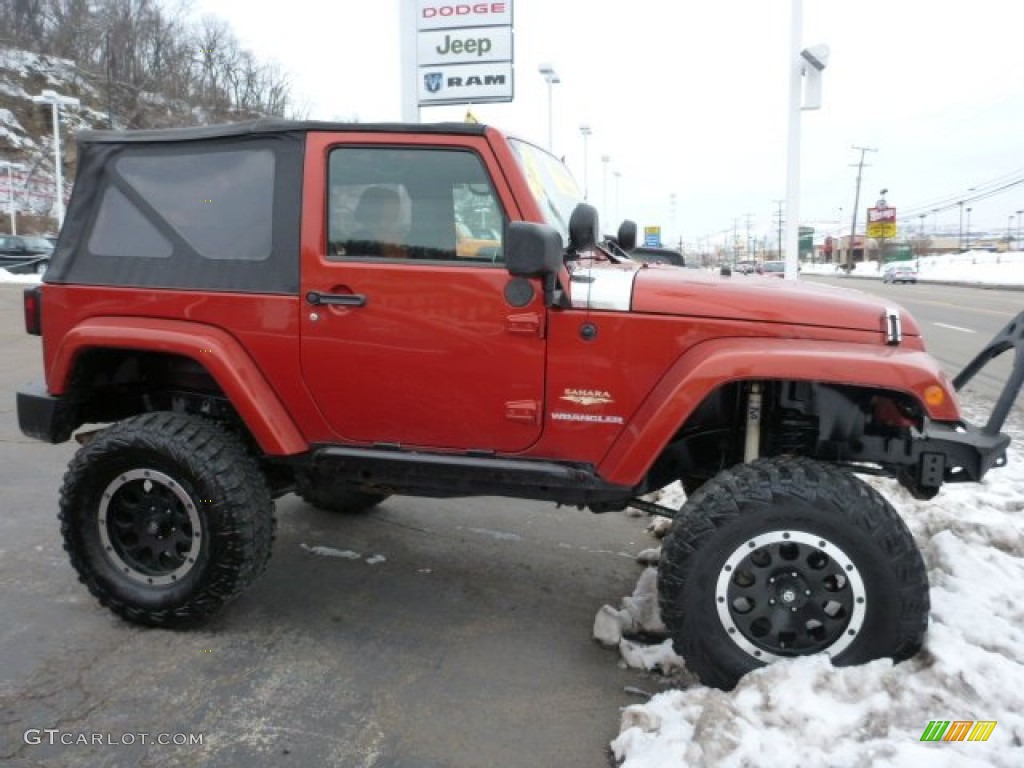 2009 Wrangler Sahara 4x4 - Sunburst Orange Pearl Coat / Dark Slate Gray/Medium Slate Gray photo #5
