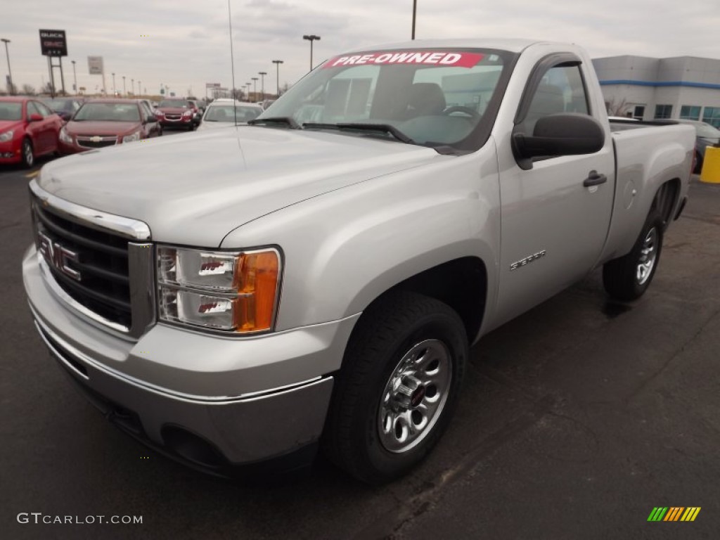 2010 Sierra 1500 Regular Cab - Pure Silver Metallic / Dark Titanium photo #1