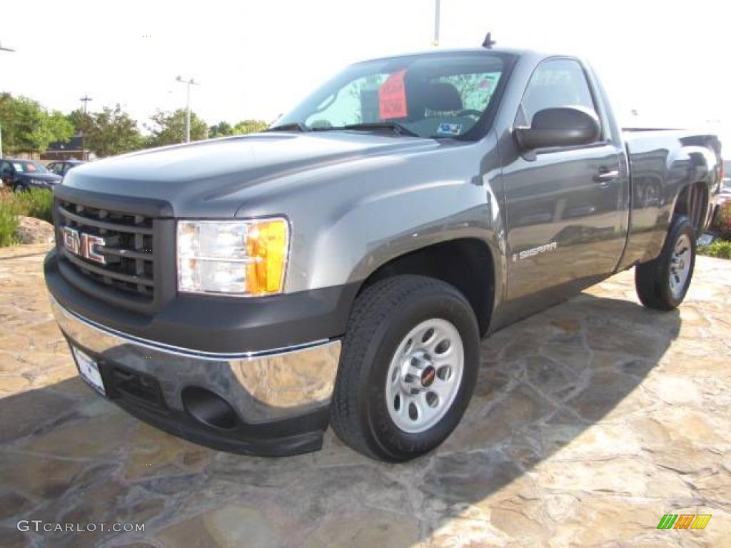 2008 Sierra 1500 Regular Cab - Steel Gray Metallic / Dark Titanium photo #2