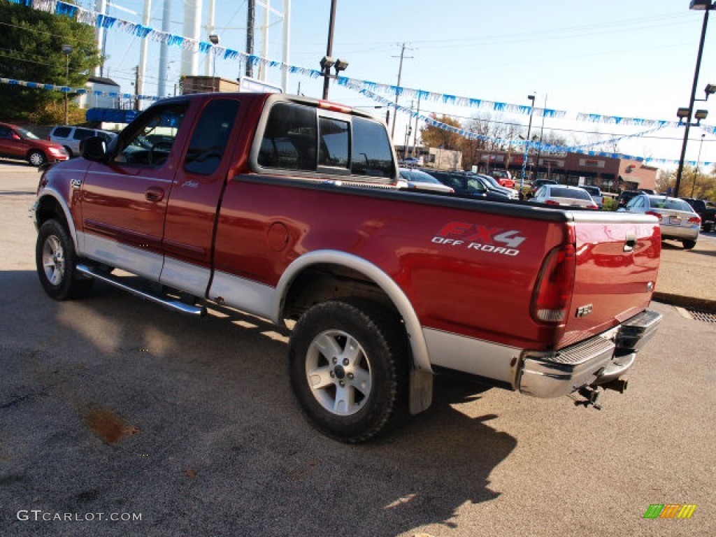 2002 F150 XLT SuperCab 4x4 - Toreador Red Metallic / Medium Graphite photo #3