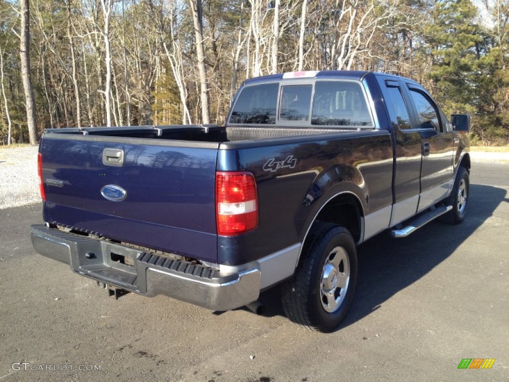 2005 F150 XLT SuperCab 4x4 - True Blue Metallic / Medium Flint/Dark Flint Grey photo #11