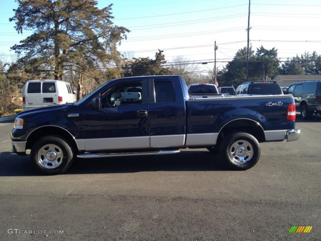 2005 F150 XLT SuperCab 4x4 - True Blue Metallic / Medium Flint/Dark Flint Grey photo #15