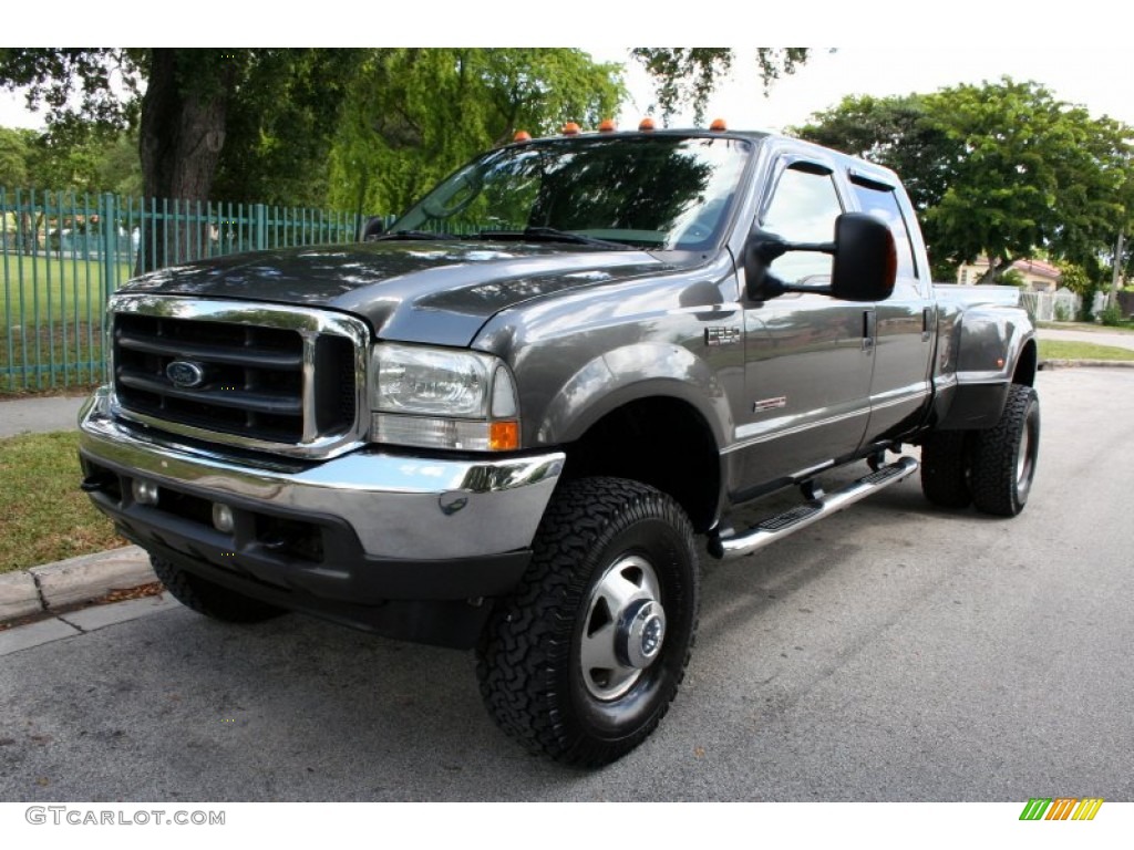 2003 F350 Super Duty Lariat Crew Cab 4x4 Dually - Dark Shadow Grey Metallic / Medium Flint photo #1