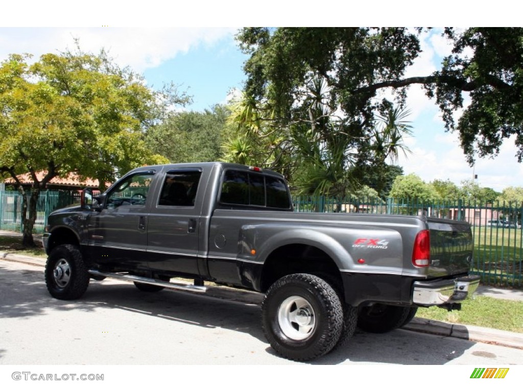 2003 F350 Super Duty Lariat Crew Cab 4x4 Dually - Dark Shadow Grey Metallic / Medium Flint photo #6