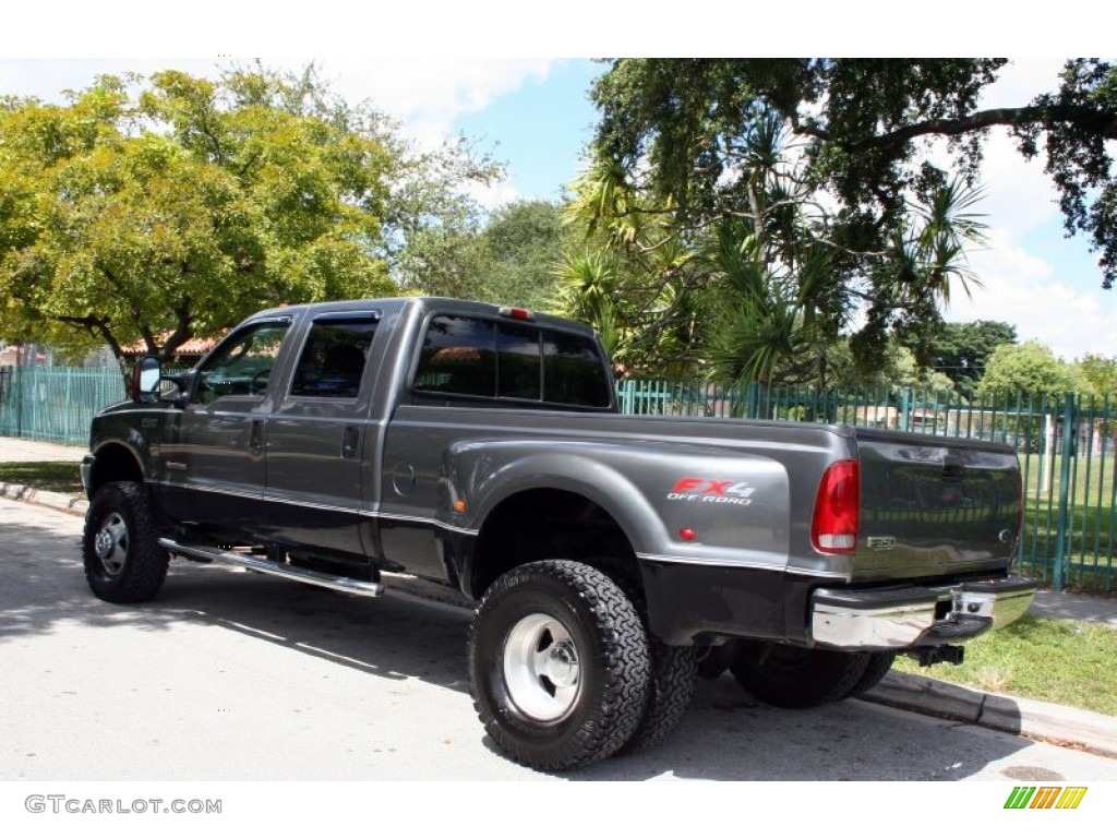 2003 F350 Super Duty Lariat Crew Cab 4x4 Dually - Dark Shadow Grey Metallic / Medium Flint photo #7