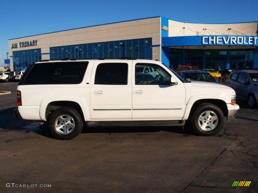 2004 Suburban 1500 LT 4x4 - Summit White / Tan/Neutral photo #1